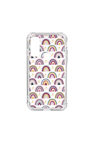 bestcase Husa Anti Shock Silicon Compatibila cu Motorola Moto E40, Rainbow Ha...