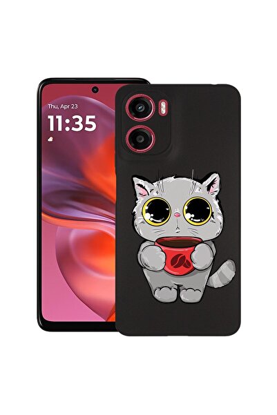 bestcase ¬Æ Husa pentru Motorola Moto G05, Sweet Cat, Slim Silicon 0.8MM, Ant...
