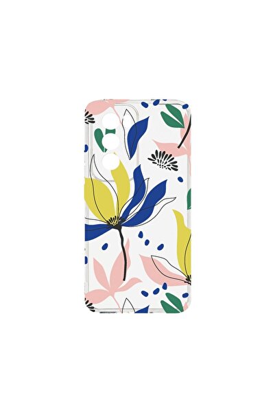 bestcase ¬Æ Husa Clear Silicon 2MM, Compatibila Cu OPPO Reno12 5G, Flowers Pa...