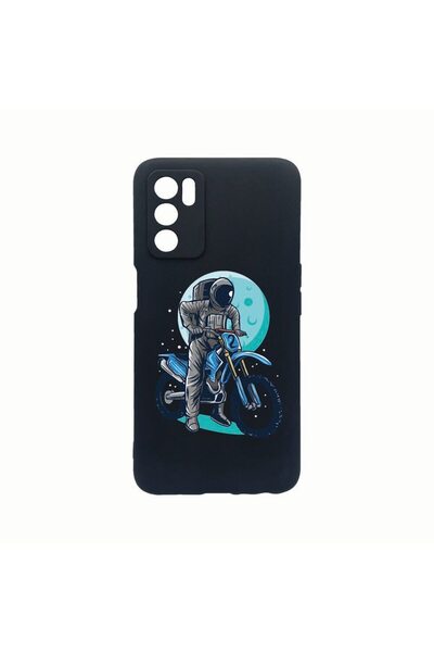bestcase Husa Silicon, Compatibila cu Oppo A16, Astronaut Biker, Rezistenta l...