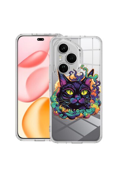 bestcase ¬Æ Husa Clear Silicon pentru Honor 400 Pro, Dream Colors - Black Cat...