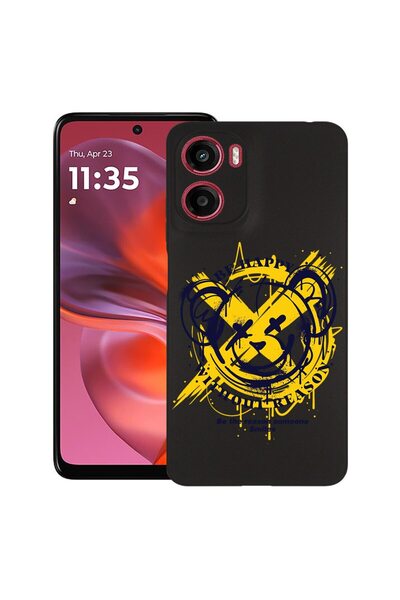 bestcase Калъф за Motorola Moto G06 с дизайн  "Плюшено мече Be Happy ", TPU м...