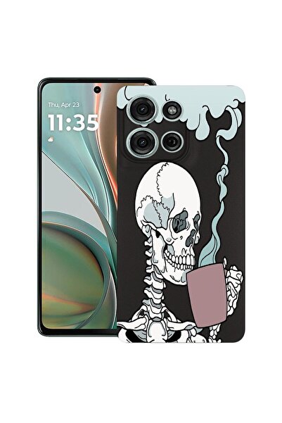 bestcase ¬Æ Husa pentru Motorola Moto G75, Skull, Slim Silicon 0.8MM, Antisoc...