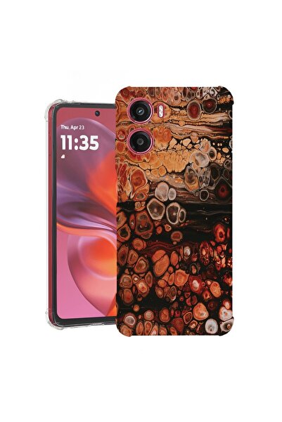 bestcase ¬Æ Husa pentru Motorola Moto G05, Anti Shock 1.5MM, Wood Pattern, Pr...