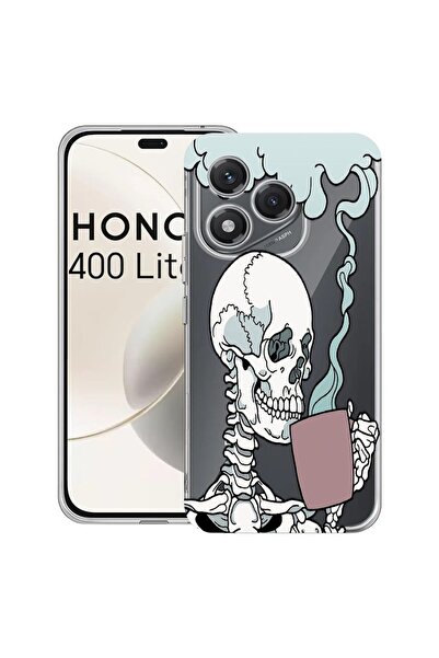bestcase Husa pentru Honor 400 Lite 5G, BestCase¬Æ Clear Silicon 2MM, Skull, ...