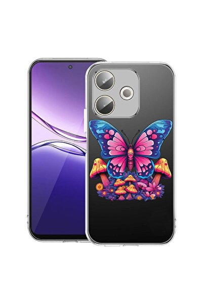 bestcase ¬Æ Husa Clear Silicon pentru OPPO A5 Pro 5G, Dream Colors - Butterfl...
