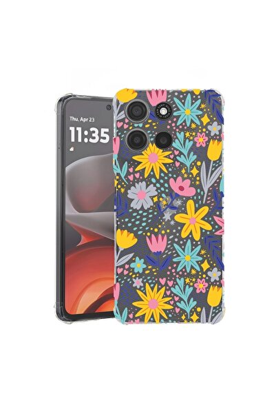 bestcase ¬Æ Husa pentru Motorola Moto G15, Anti Shock 1.5MM, Little Flowers, ...