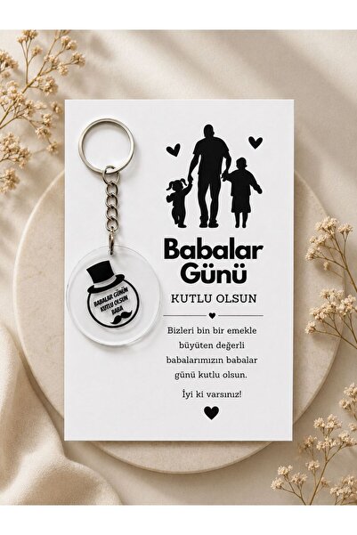 HediyelikAVM Babalar günü hediyesi pleksi anahtarlık