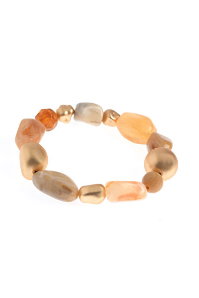 meli melo Elastic bracelet with Stone-Embellished in neutral shades