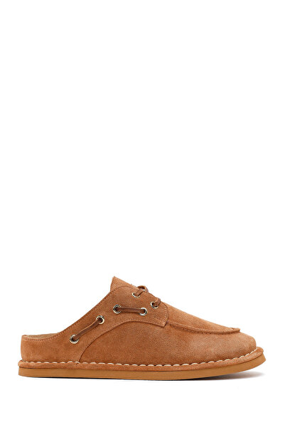 Derimod Women's Camel Suede Leather Slippers 26Pfd150810