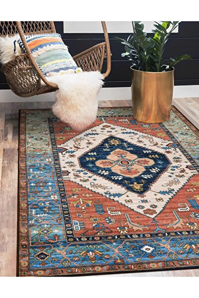 Arabest 5x7 Area Rug,Machine Washable Non-Slip Oriental Throw Rug,Ultra-Thin ...