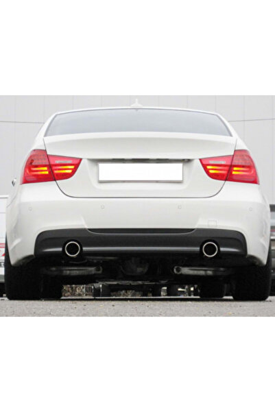 DELUXETUNING Difuzor bară spate tuning cu evacuare dublă simplă pentru BMW Se...