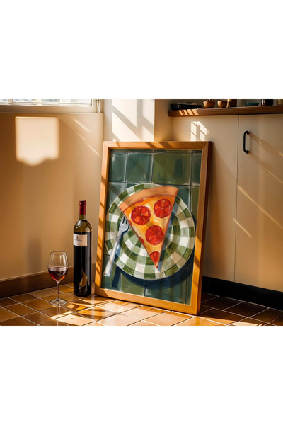 Tuba Decor Pizza cu pepperoni într-o singură bucată, într-o tavă cu ramă din ...