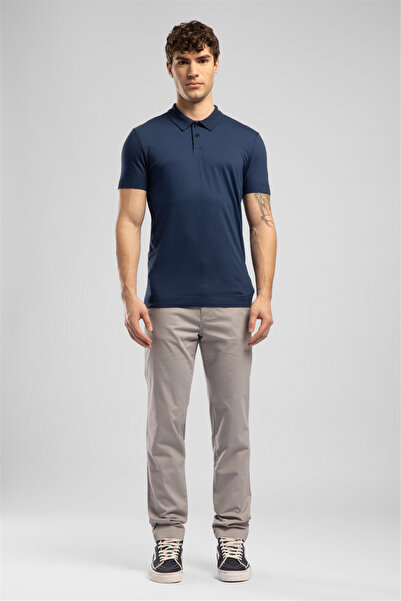 Lee Cooper Denise Men's Regular Fit Basic Polo Collar T-Shirt Blue