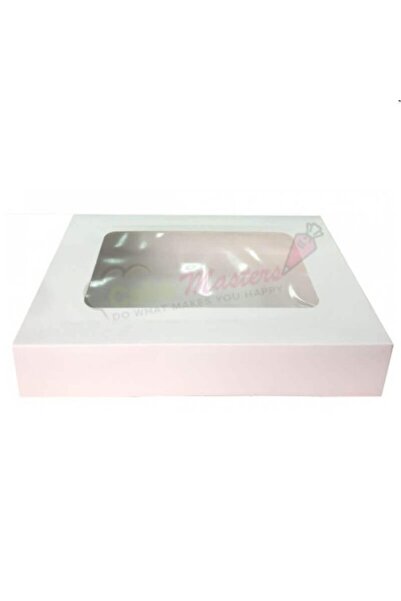CAKEMASTERS.RO Set of 5 White Boxes with display for Pastries 24.5x34.5xH6.5cm