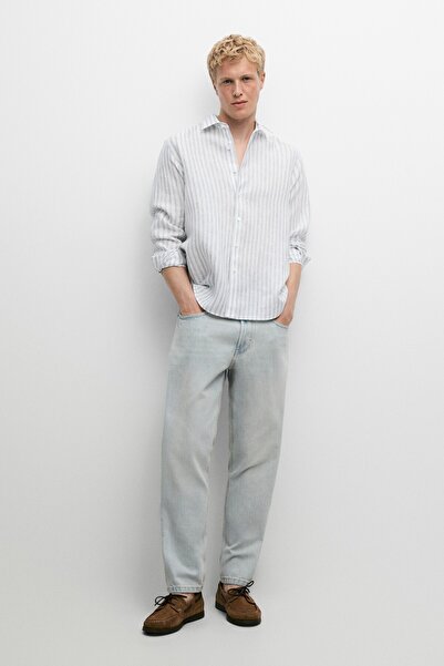 Massimo Dutti %100 keten regular fit gömlek