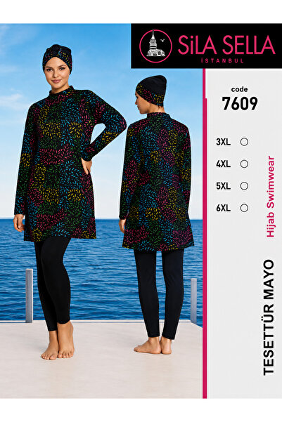 belpa Set de costume de baie pentru femei, mărime mare, cu imprimeu, acoperit...