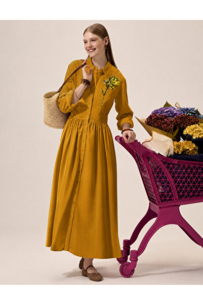 Kayra Modal Dress with Embroidery Detail