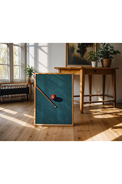 Tuba Decor Masă de biliard minimalistă cu cadru dintr-o singură bucată din lemn