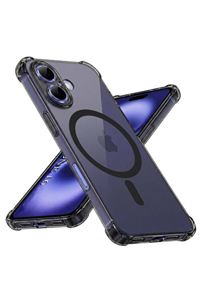 Techsuit Husă pentru iPhone 16, din silicon transparent, rezistentă la șocuri...