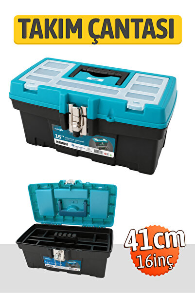 Badem10 Normal Boy 41 cm Organizerli Takım Çantası Metal Kilitli Dayanıklı El...
