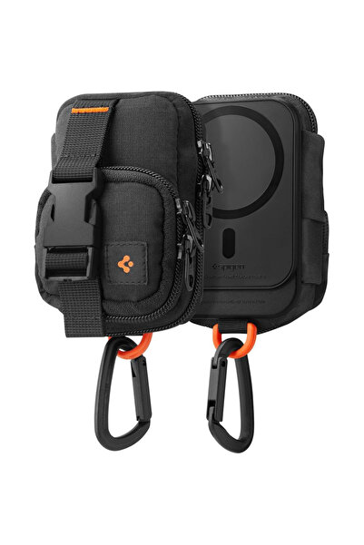 Spigen Universal Phone Pouch Snap Zip (AFA09338), shockproof, black