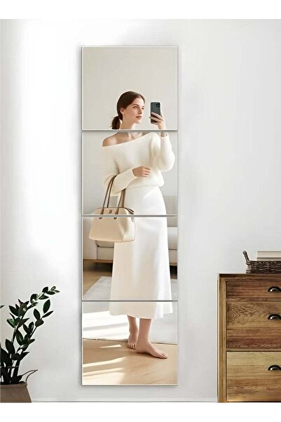 Arabest 4-Piece Frameless Wall Mirror Tiles, 30x30cm Self-Adhesive Mirror Set...