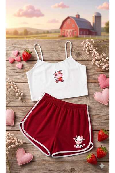 PEMBİŞ HOMEWEAR Natural Pamuk süprem crop basic