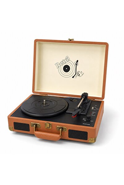 Tastech JNG-1032SPK Nostaljik Pikap Plakçalar 33-45-78 Lik Plak Uyumlu Plak Çalar Bluetooth lu Aux Usb girişli Mp3 Çalar Bond Çanta Tipi Pikap