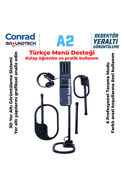 Conrad Groundtech A2 Serisi İzmit Dedektör 3D Yer Altı Görüntüleme ve Metal A...