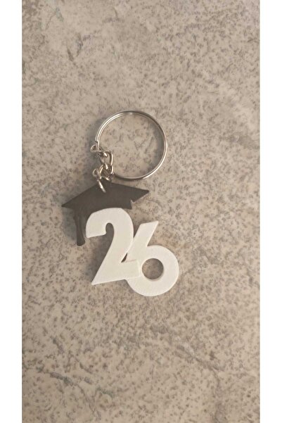 3D 2026 mezuniyeti için anahtarlık - 2 adet