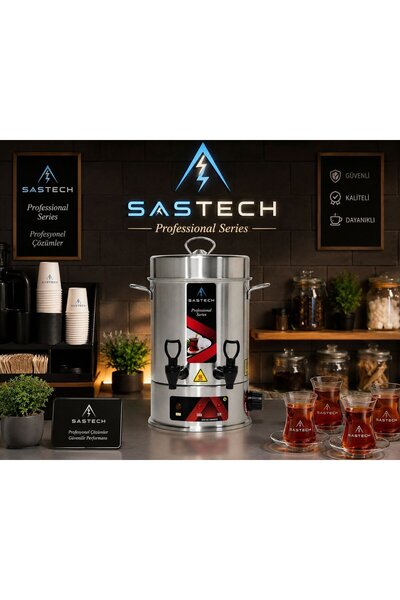 SASTECH 160-Cup Electric Tea Maker—Open Resistance—430 Quality Stainless Steel