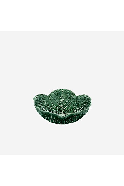 Bordallo Pinheiro Cabbage Green Ceramic Serving Bowl 17.5 cm