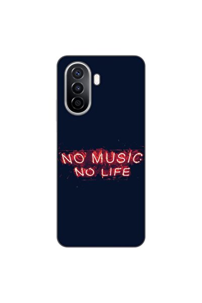 OEM Husa compatibila cu Huawei Nova Y70 Silicon Gel Tpu Model No Music No Life