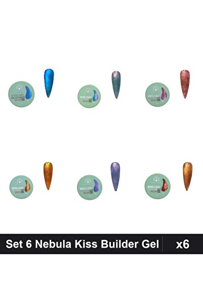 global fashion Set 6 Nebula Kiss Builder Gel 15g - Nr.03, Nr.05, Nr.07, Nr.12...