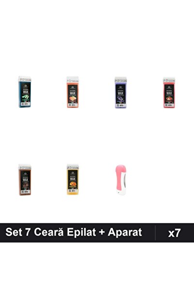 global fashion Set 7 Ceară Epilat Unică Folosință 100ml + Aparat - Aloe Vera,...