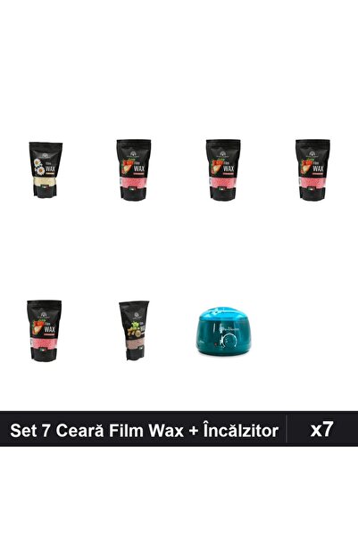 global fashion Set 7 Ceară Epilare Film Wax 450g + Încălzitor ProWax - Musete...