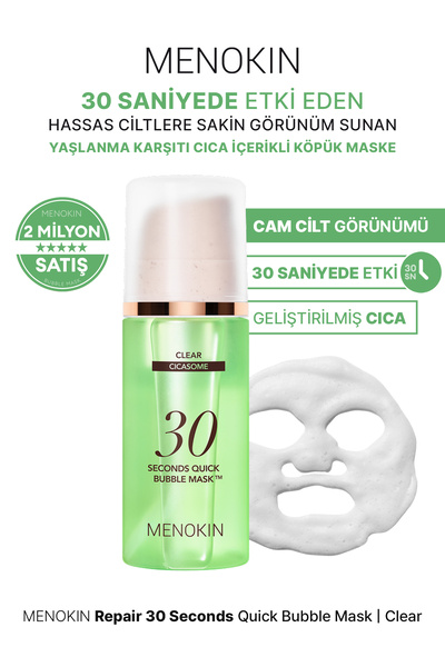 Menokin Hassas Cilt Bakımı Sunan CICA İçerikli Köpük Maske 30 Seconds Quick B...