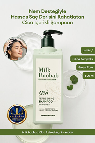 Milk Baobab Hassas Saç Derisini Nemle Rahatlatan Cica İçerikli Şampuan Cica R...