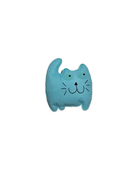 Lucille Craftshop Jucărie din pâslă, pisică albastră, 13 cm