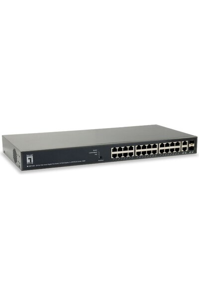LEVEL ONE Switch PoE LevelOne 24xGE PoE/+ TURING 185W 19 " WebSmart
