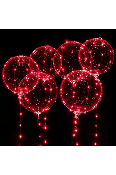 NEON Balloon Toy Led Import Export Co Göz Alıcı Premium 3 Fonksiyonlu Kırmızı...