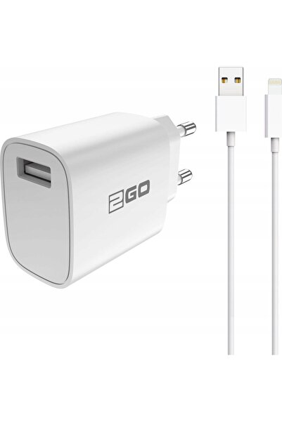 ACV 2GO Încărcător 10,5W 1x USB-A inclus. Cablu Lightning - wei√ü