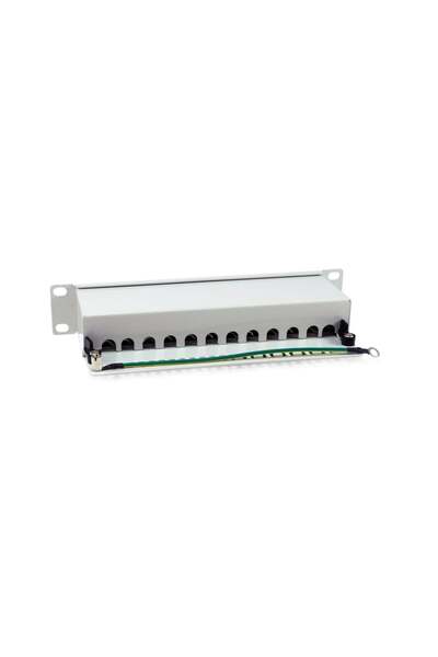 EQUIP 10" Patchpanel 12xRJ45 Cat6a FTP 1U 500MHz RAL7035