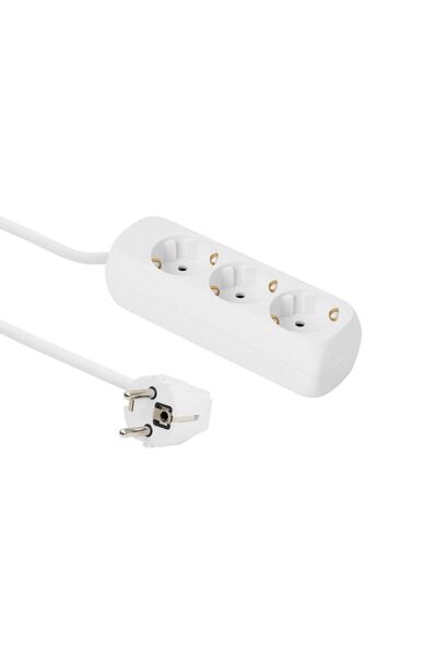 MicroConnect Priză Schuko triplă 1,5m Albă