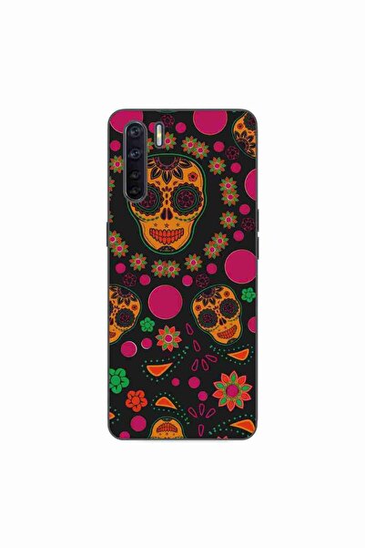 OEM Case compatible with Oppo A91 Silicone Gel Tpu Model Halloween Floral Cra...
