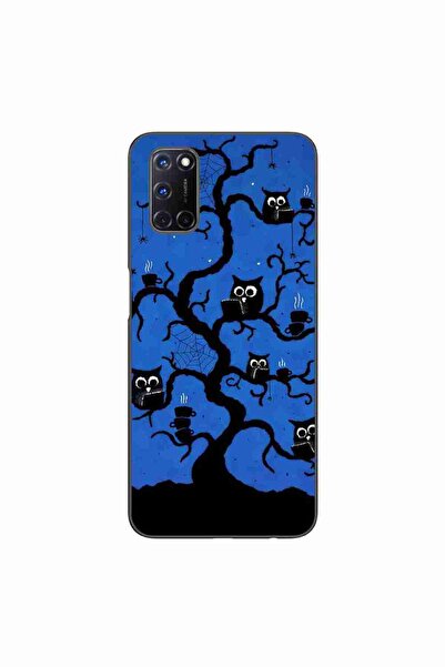 OEM Case compatible with Oppo A72 Silicone Gel Tpu Pattern Halloween Tree Owls