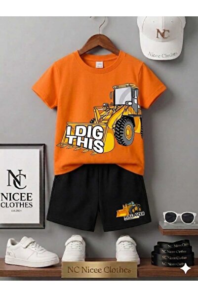 NC Nicee Clothes تي شيرت صيفي للأطفال شورت يونيسكس (طباعة دوزر)