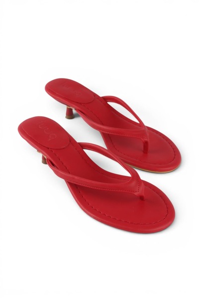 luuq shoes SOLENZE Parmak Arası Topuklu Terlik