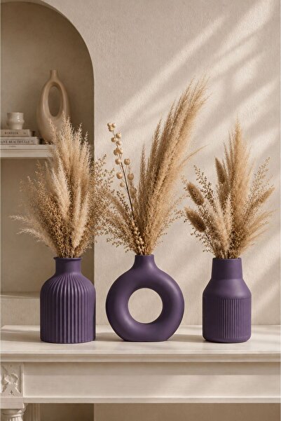 Minima Art Studio Vază în stil scandinav, minimalistă, boemă, 3 bucăți (11 cm...